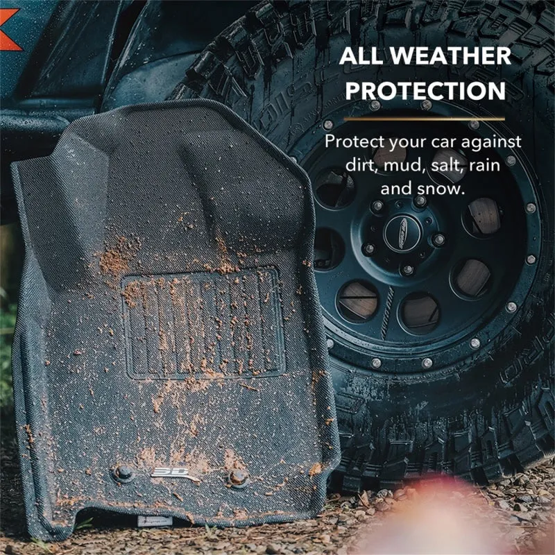 3D MAXpider Kagu Floor Liner - 2nd Row - Black/Textured - F250 - Bench Seats