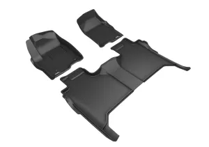 3D MAXpider Kagu Front / 2nd Row Floor Liner - Black / Textured - GM Fullsize Truck 2019-21