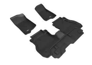 3D MAXpider Kagu Front / 2nd Row Floor Liner - Black / Textured - Jeep Gladiator 2020-21