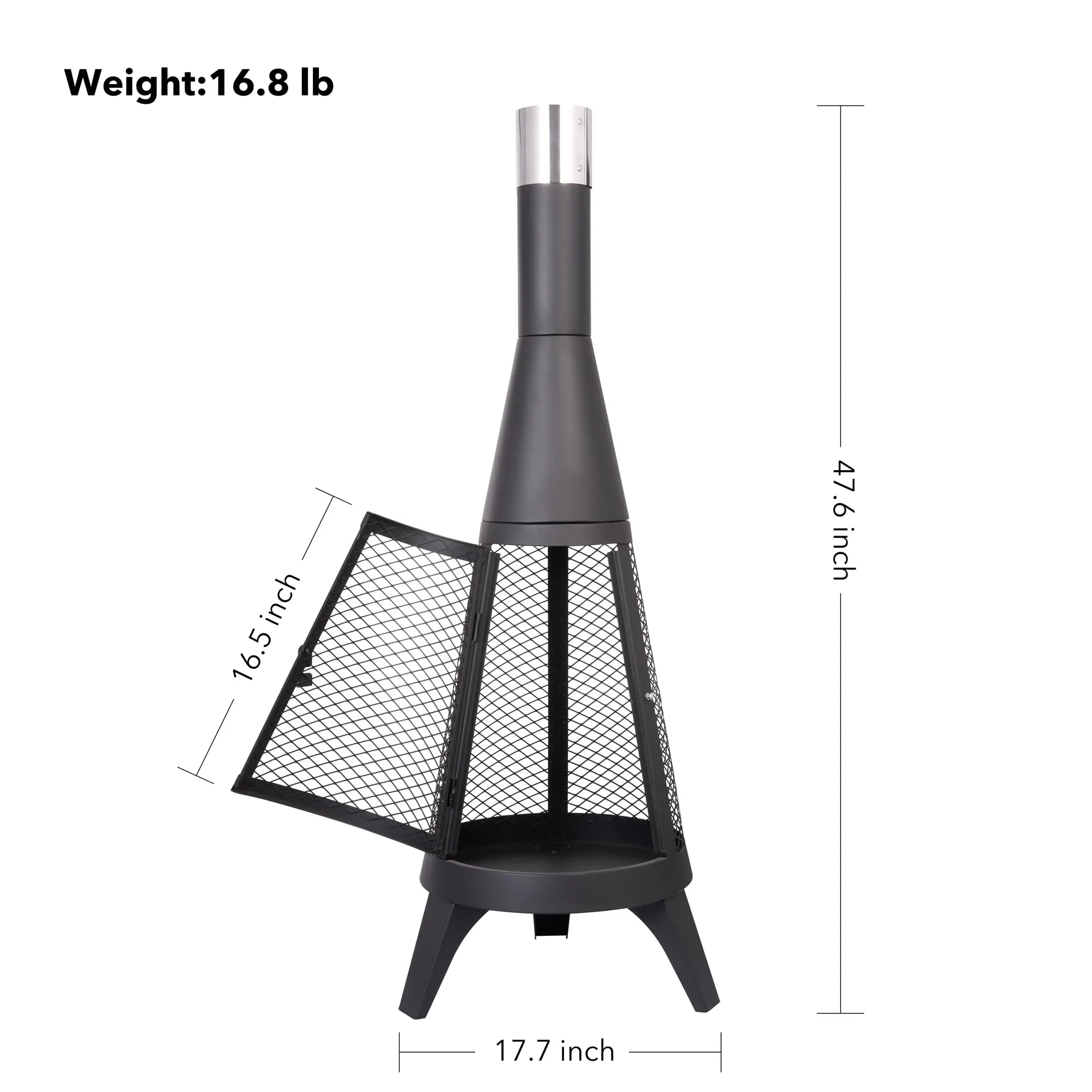 47.2" Cast Iron Chiminea