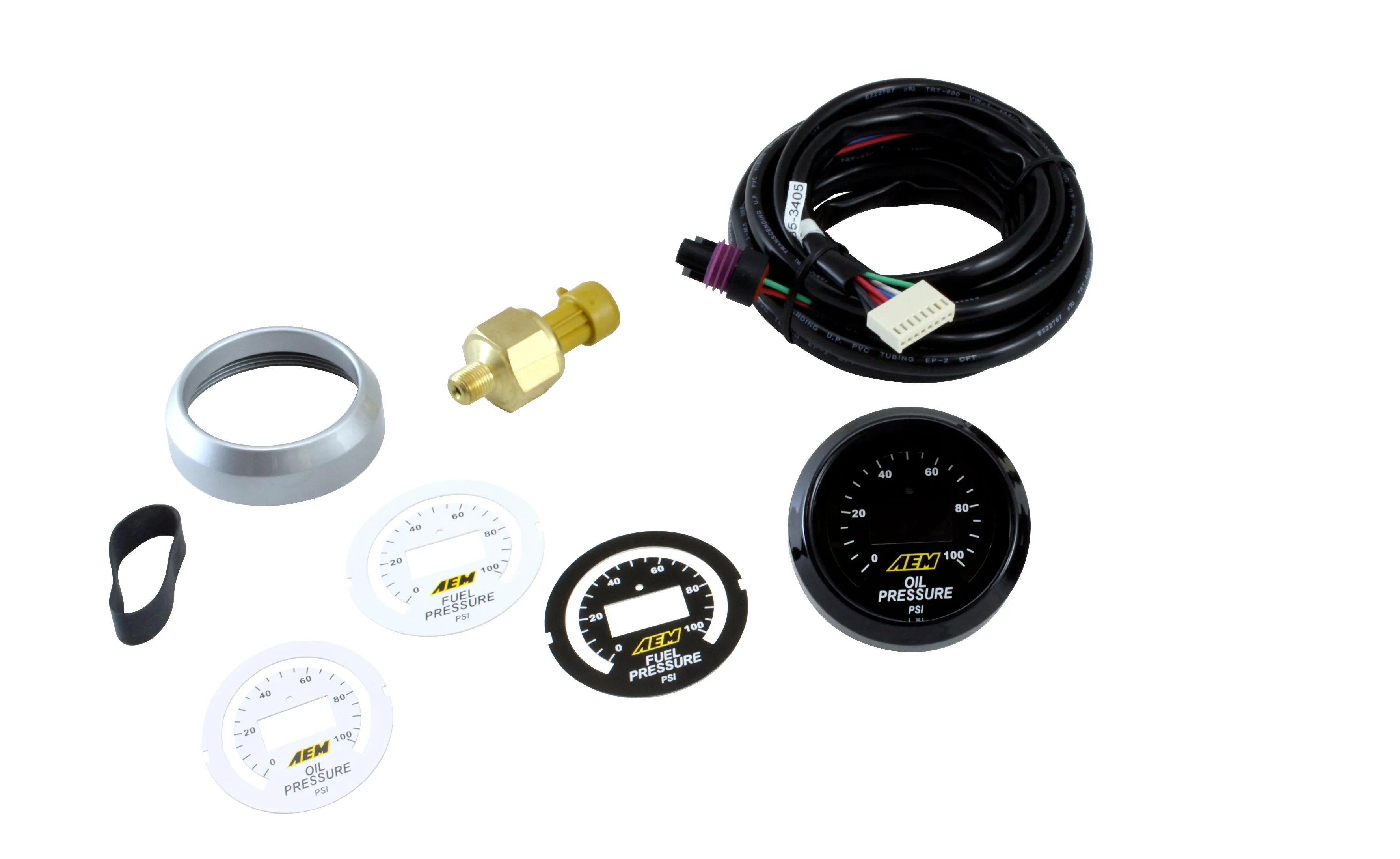 AEM Classic Series 0-100 PSI Oil/ Fuel Pressure Display Gauge - 30-4401