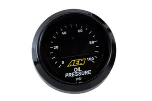 AEM Classic Series 0-100 PSI Oil/ Fuel Pressure Display Gauge - 30-4401