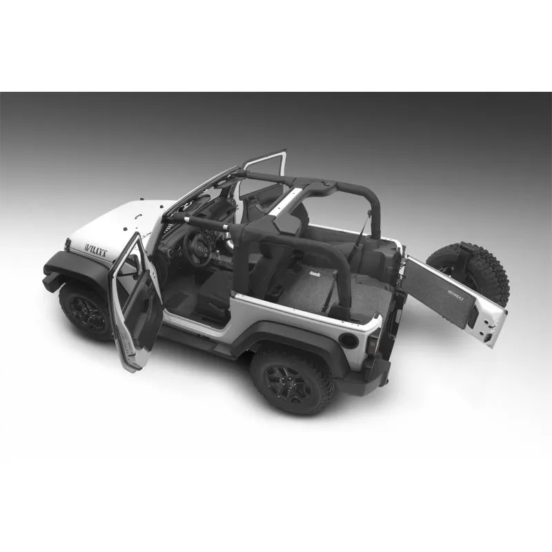 Bedrug Front Floor Liner - Composite - Gray - Heat Shield - Jeep Wrangler JK 2011-18