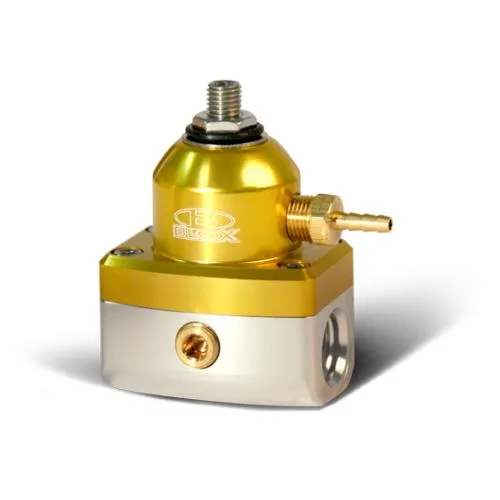 Blox Racing 3-Port Gold/Silver Adjustable Fuel Pressure Regulator - BXFU-00411-GDS