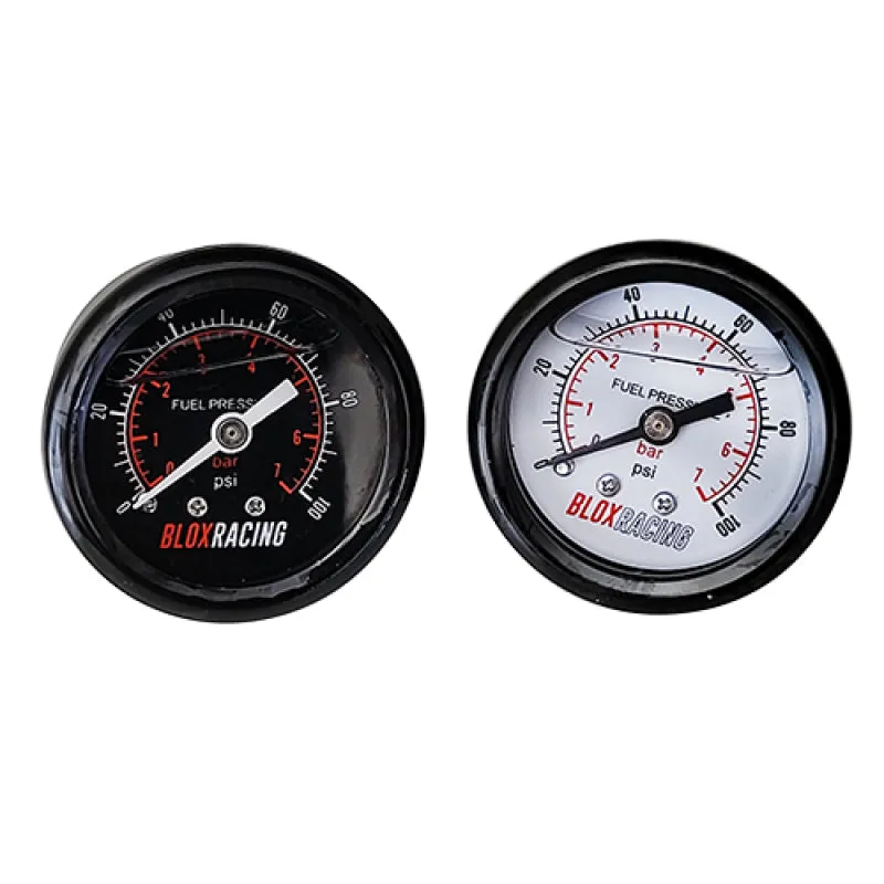 Blox Racing Liquid-Filled Fuel Pressure Gauge 0-100psi (Black Face) - BXGA-00125-BK