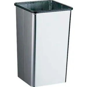 Bobrick® Stainless Steel Open Top Trash Can, 21 Gallon