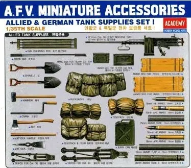 BONE YARD - Academy 1/35 3 x Accessories Sets (INCOMPLETE)