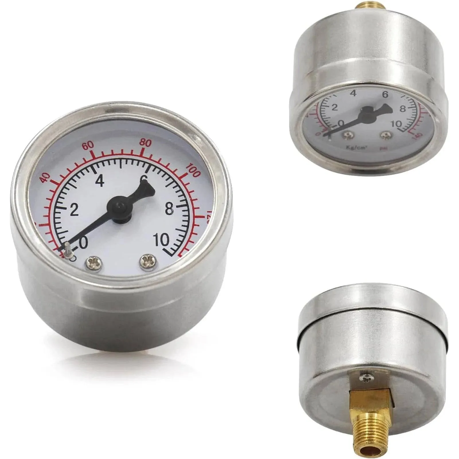 Braided AN6 Dual Feed Carb Fuel Line Double Pump with Vacuum Pressure Gauge for 4150 Holley Carburetor 7/8''-20 Thread