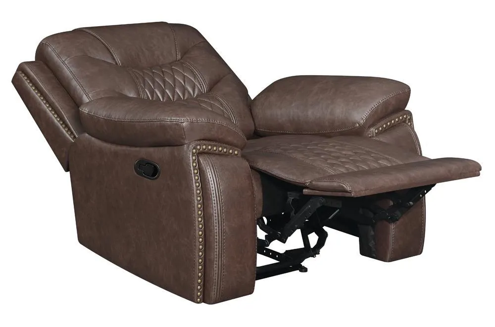 Brown - Flamenco Tufted Upholstered Recliner Brown