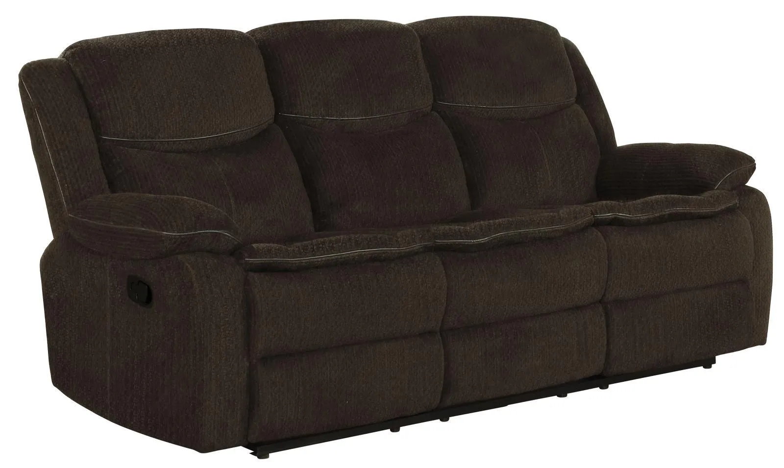 Brown - Jennings Upholstered Motion Sofa With Drop-down Table Brown