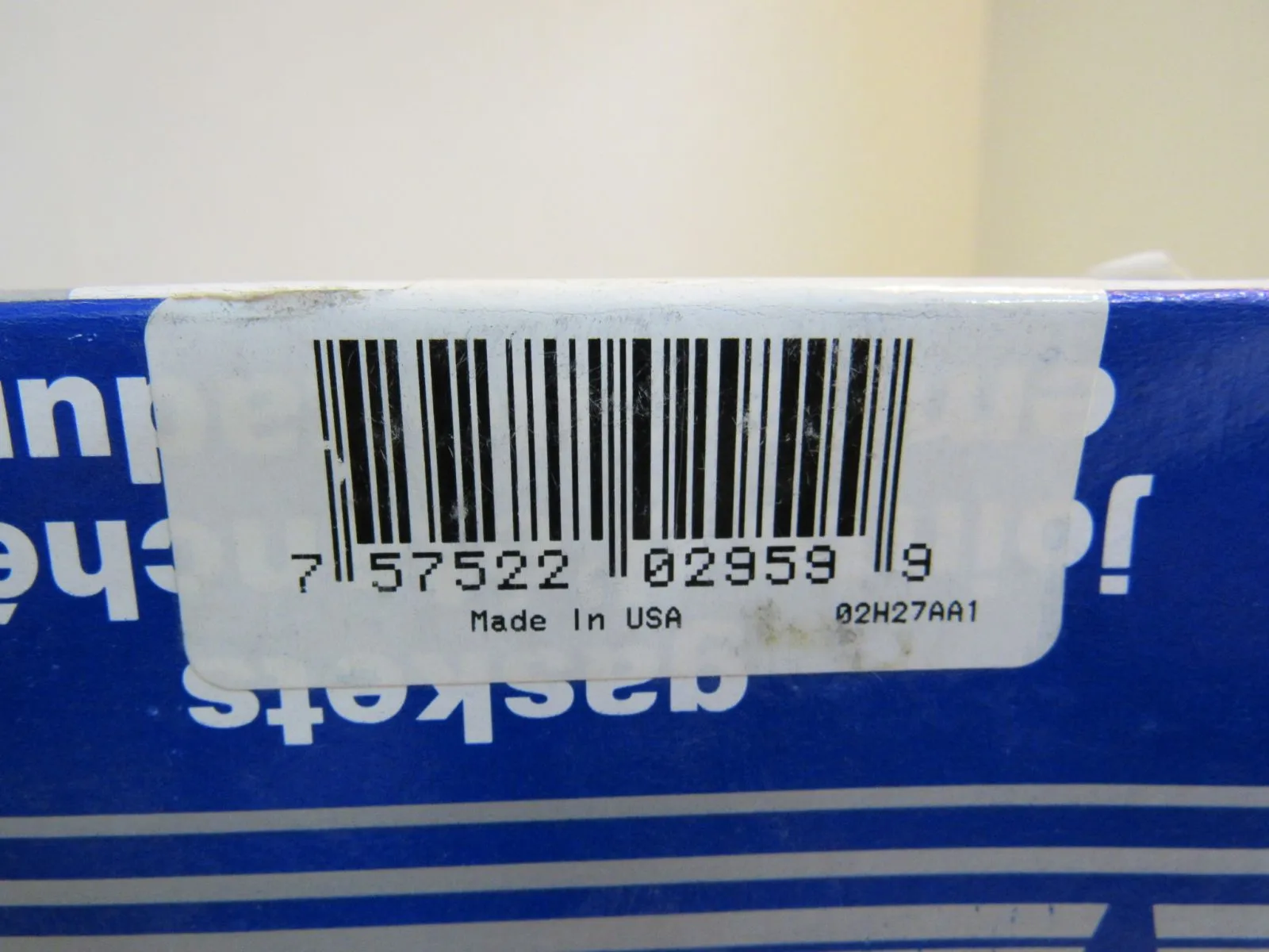 Carquest Engine Main Bearing Gasket JV554 -- New