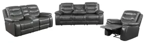 Charcoal - Flamenco Tufted Upholstered Recliner Charcoal