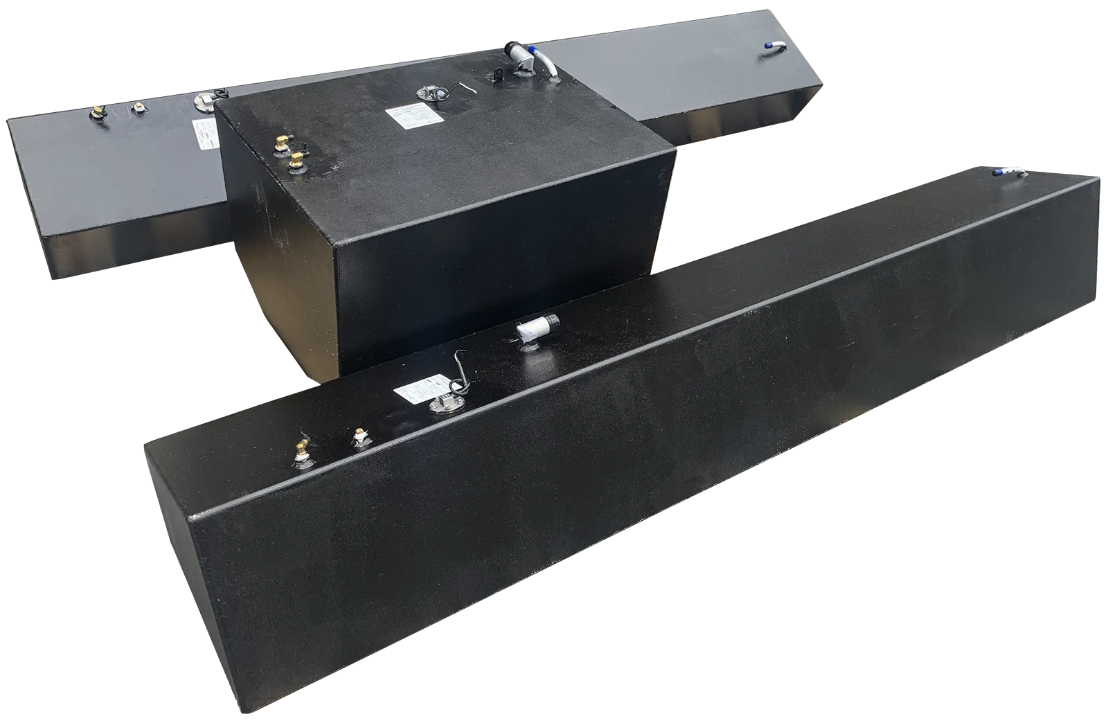 Contender 31' OEM Replacement 3 Fuel Tank Combo Kit #2 - 1 Small Belly (75 gal.) & 2 Standard Saddle Tanks