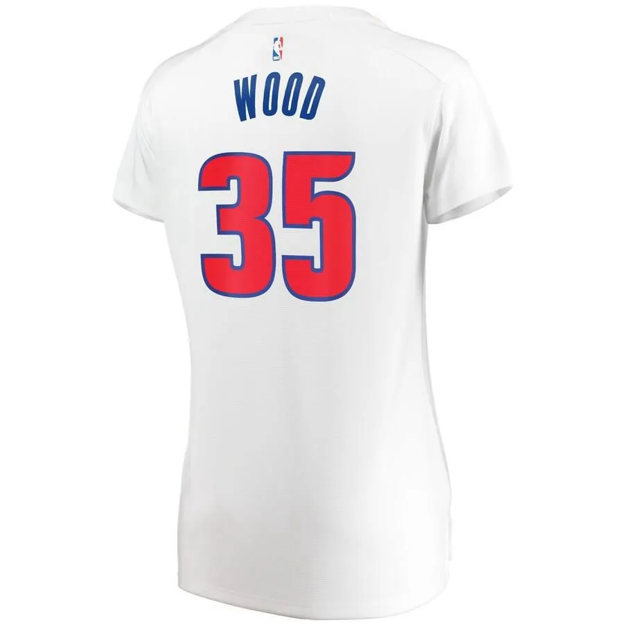 Detroit Pistons Christian Wood Fanatics Branded Replica Fast Break Player Association Jersey Womens - White | Ireland N0588S6