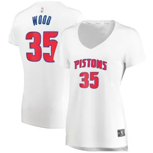 Detroit Pistons Christian Wood Fanatics Branded Replica Fast Break Player Association Jersey Womens - White | Ireland N0588S6