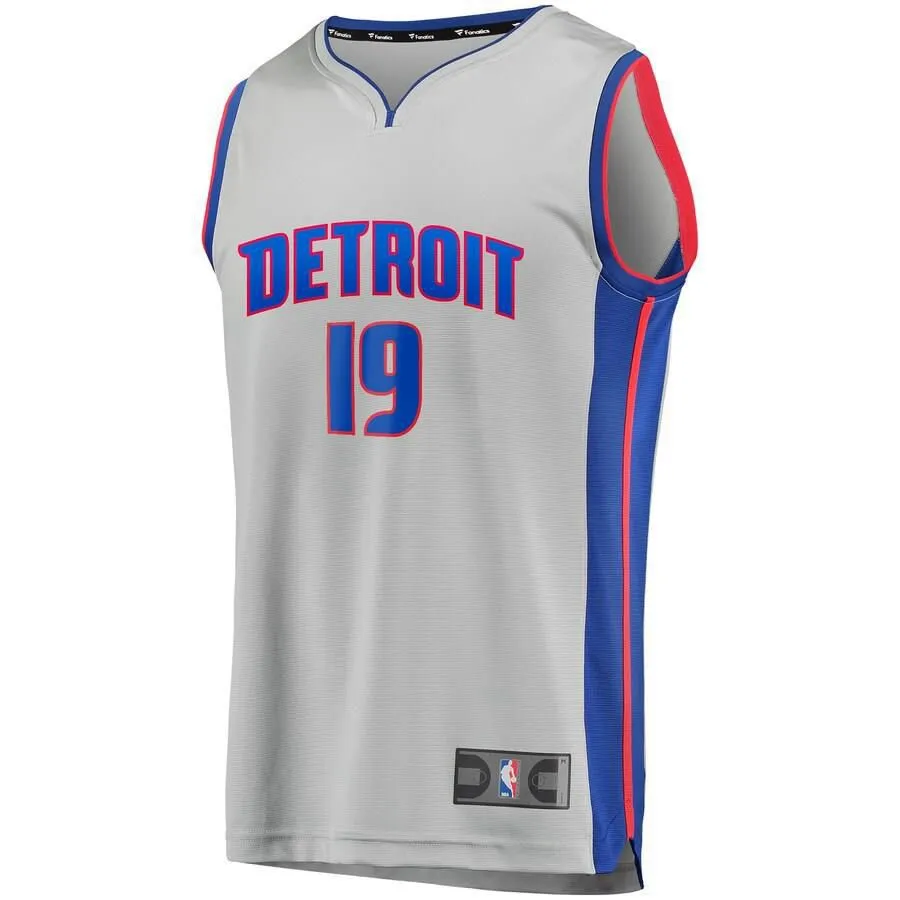 Detroit Pistons Sviatoslav Mykhailiuk Fanatics Branded Replica Fast Break Player Statement Jersey Kids - Grey | Ireland F9320P4