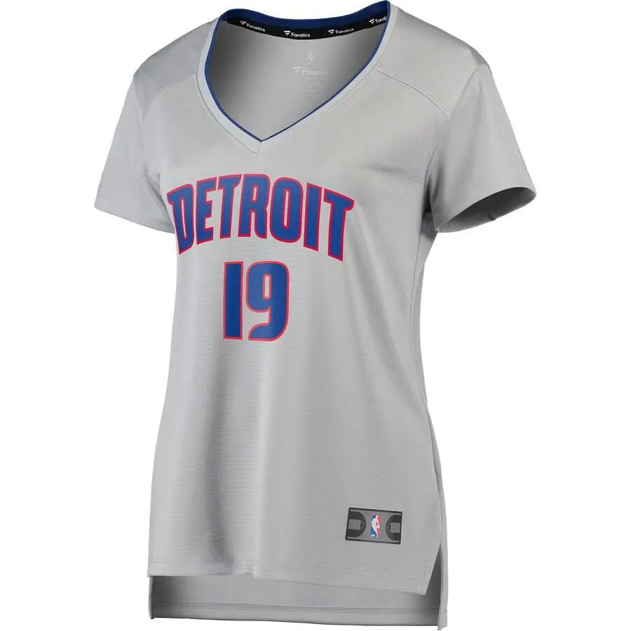 Detroit Pistons Sviatoslav Mykhailiuk Fanatics Branded Replica Fast Break Player Statement Jersey Womens - Grey | Ireland E3750K0