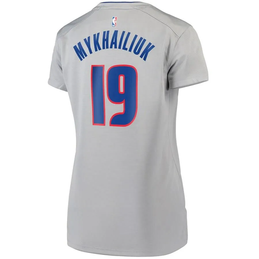 Detroit Pistons Sviatoslav Mykhailiuk Fanatics Branded Replica Fast Break Player Statement Jersey Womens - Grey | Ireland E3750K0
