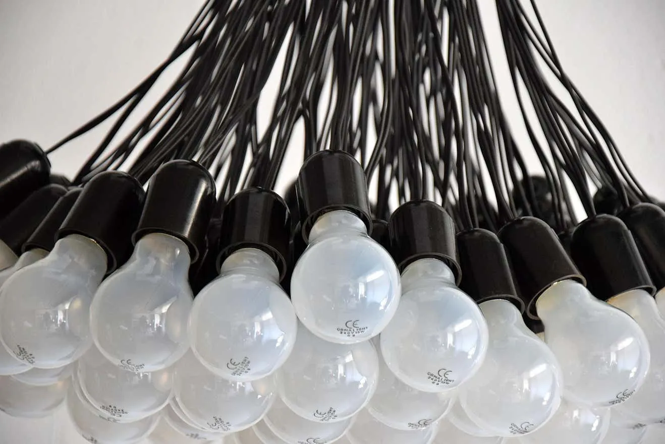 Droog Design Chandelier 85 Lamps by Rody Graumans, 1995