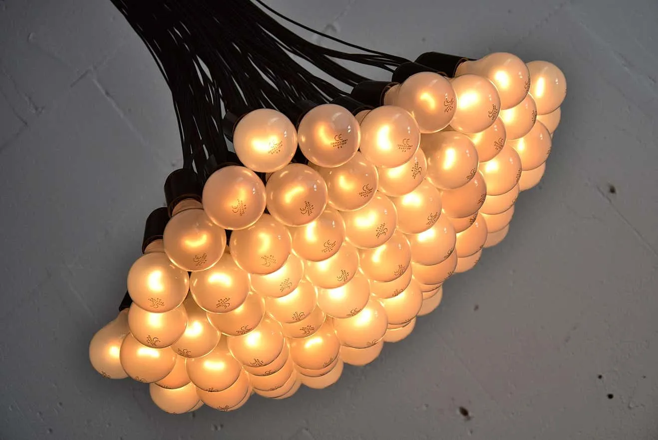 Droog Design Chandelier 85 Lamps by Rody Graumans, 1995
