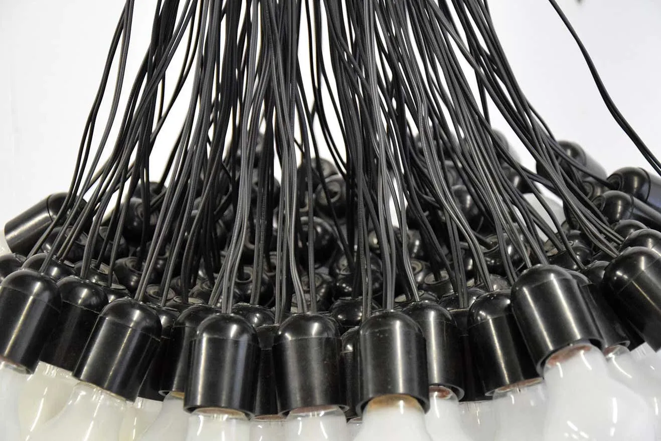 Droog Design Chandelier 85 Lamps by Rody Graumans, 1995