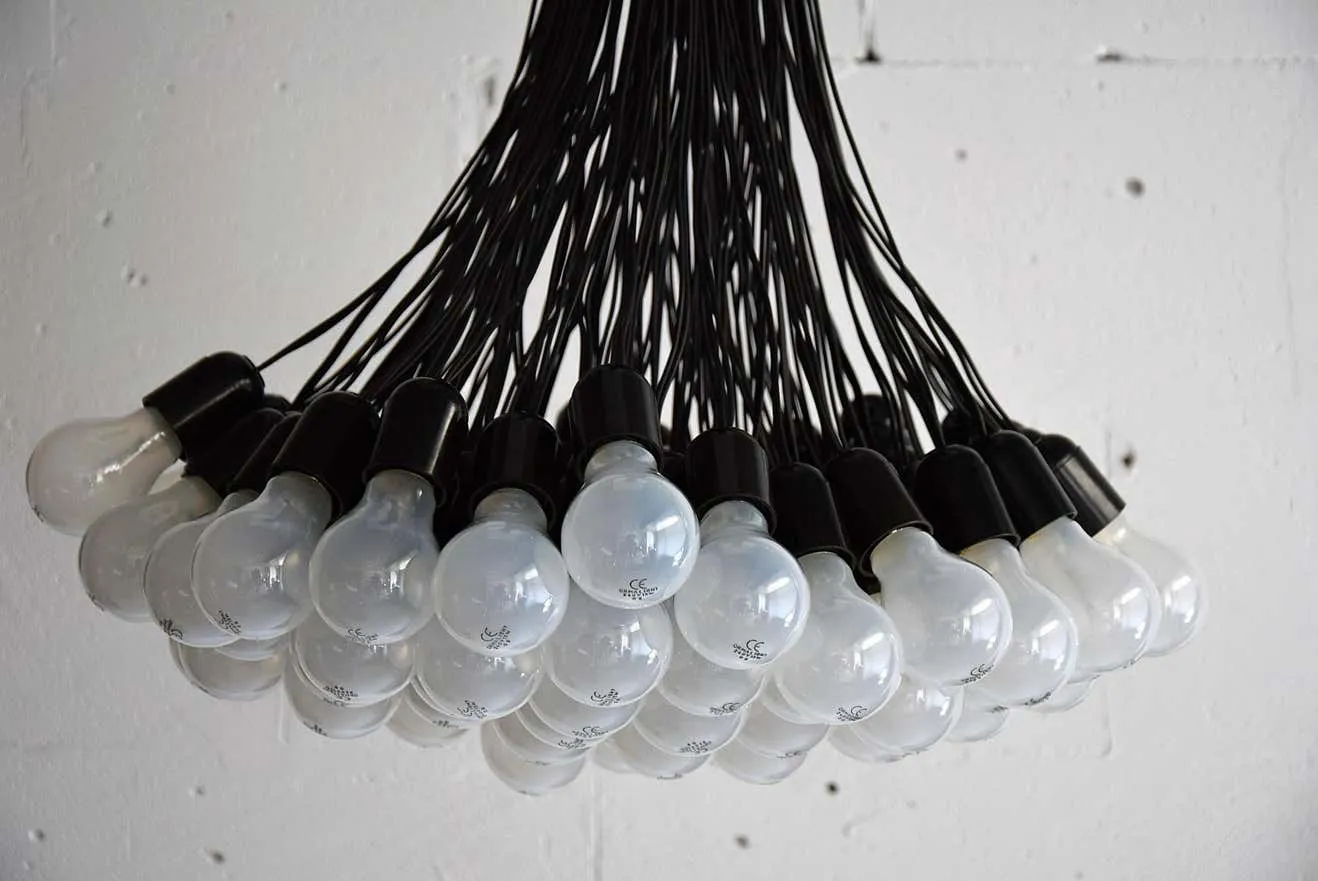 Droog Design Chandelier 85 Lamps by Rody Graumans, 1995