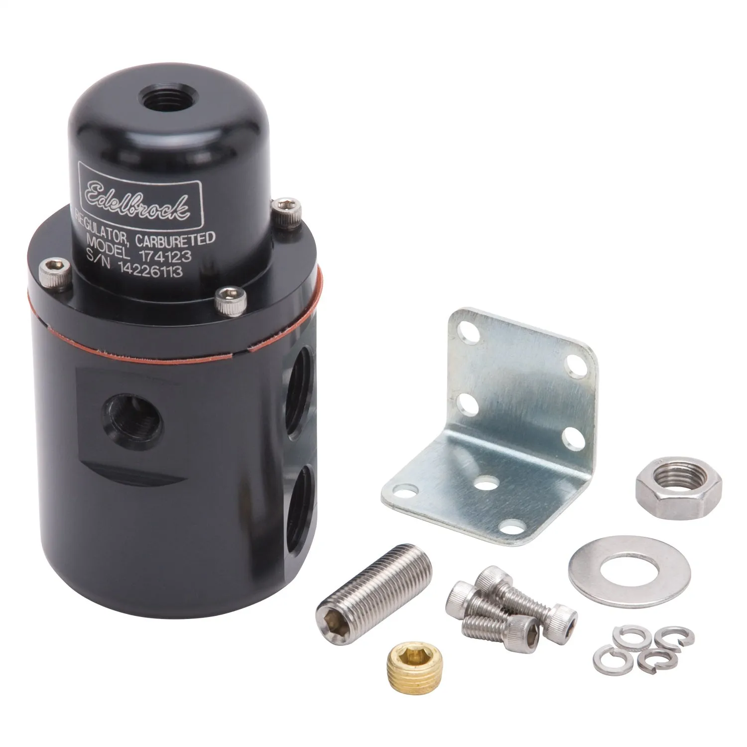 Edelbrock 174123 Edelbrock Carbureted Non-Bypass Style Fuel Pressure Regulator; 160 GPH