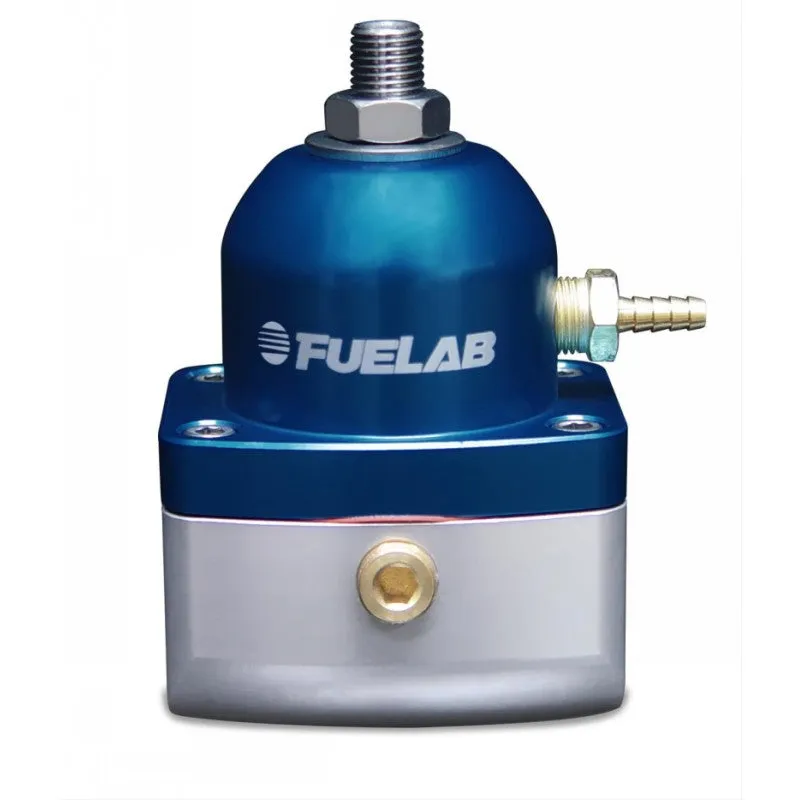 FUELAB 51505-3-L-E Fuel Pressure Regulator EFI (25-90 psi, 10AN-In, 6AN-Out) Blue