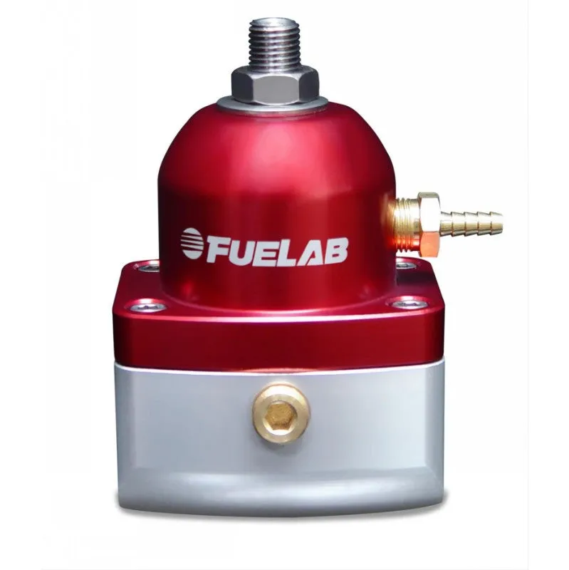 FUELAB 52502-2 Fuel Pressure Regulator In-Line Carbureted (4-12 psi, 6AN-In, 6AN-Out) Red