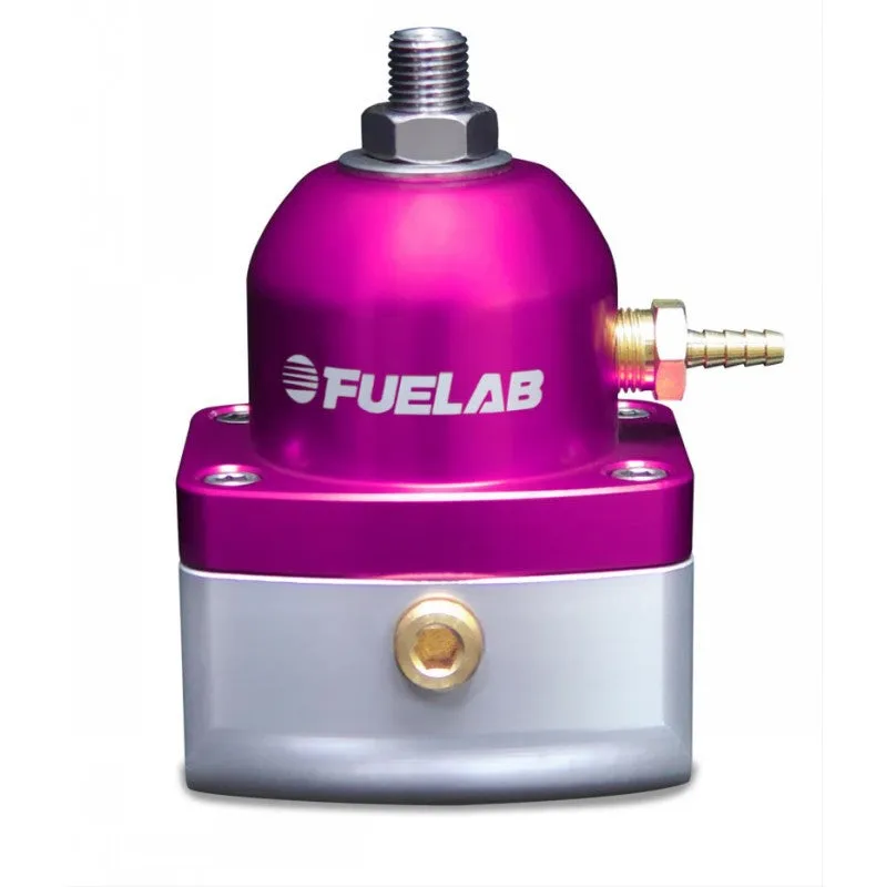 FUELAB 52503-4-L-T Fuel Pressure Regulator In-Line TBI (10-25 psi, 6AN-In, 6AN-Out) Purple