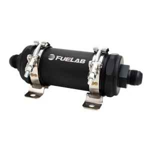 FUELAB 86810-12-10 Pro Series In-Line Fuel Filter (12AN in/10AN out, 6 inch 40 micron stainless steel element)