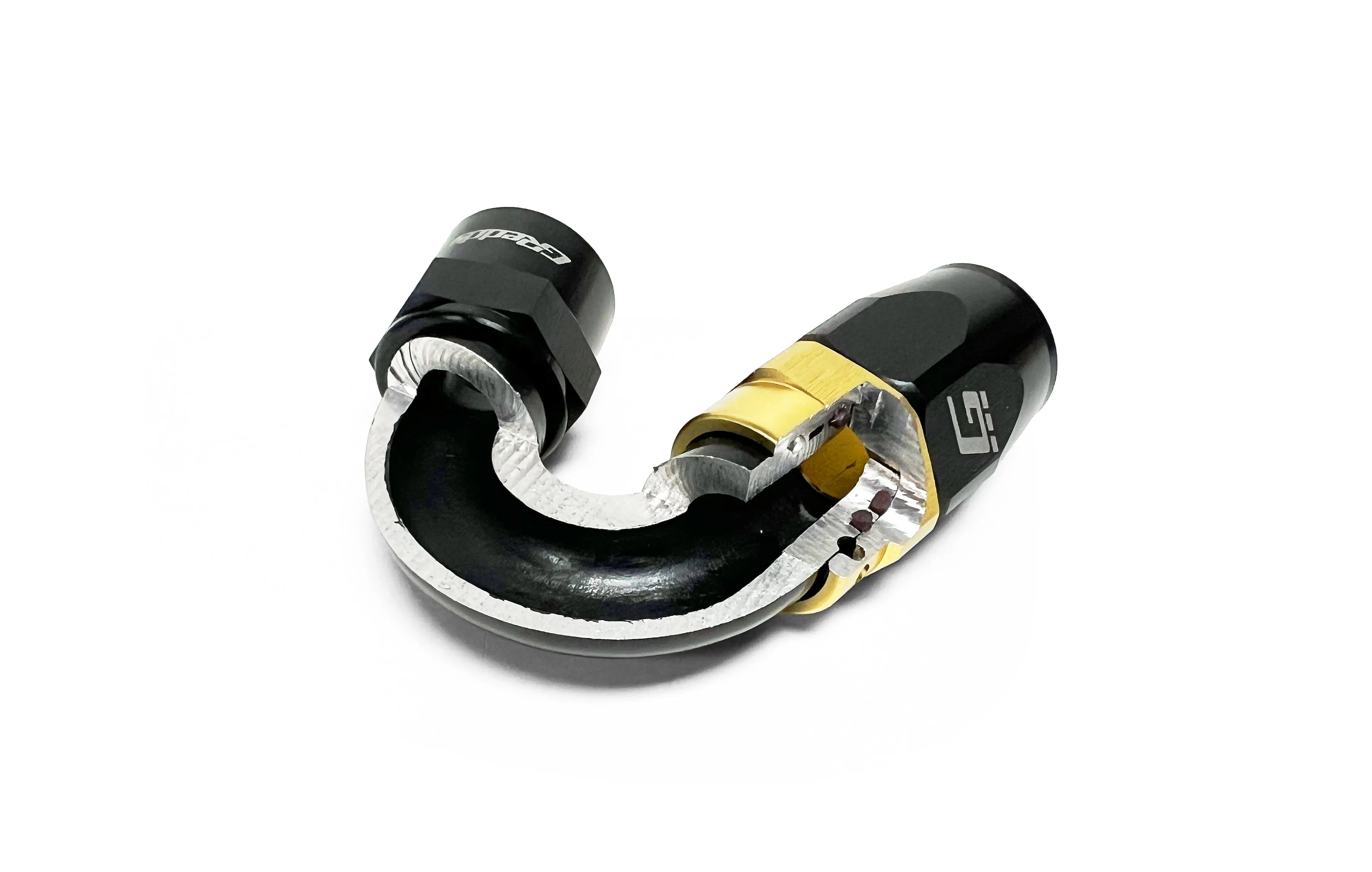 GReddy -04 AN Swivel Hose End(s) - Black / Gold anodized