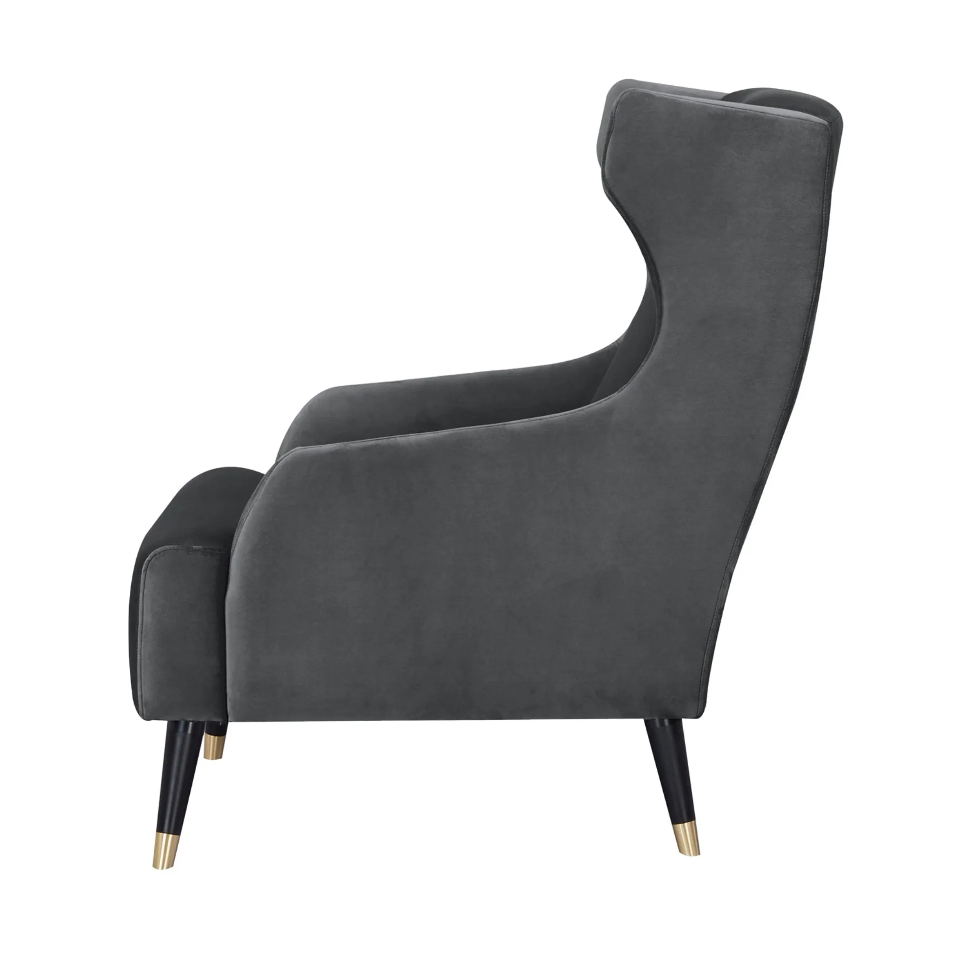 Grey Scandinavian Fabric Upholstered Accent Chair - Sylvia