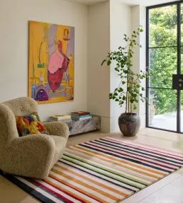 Harlequin Calla Stripe Rug Pomegranate/Clementine