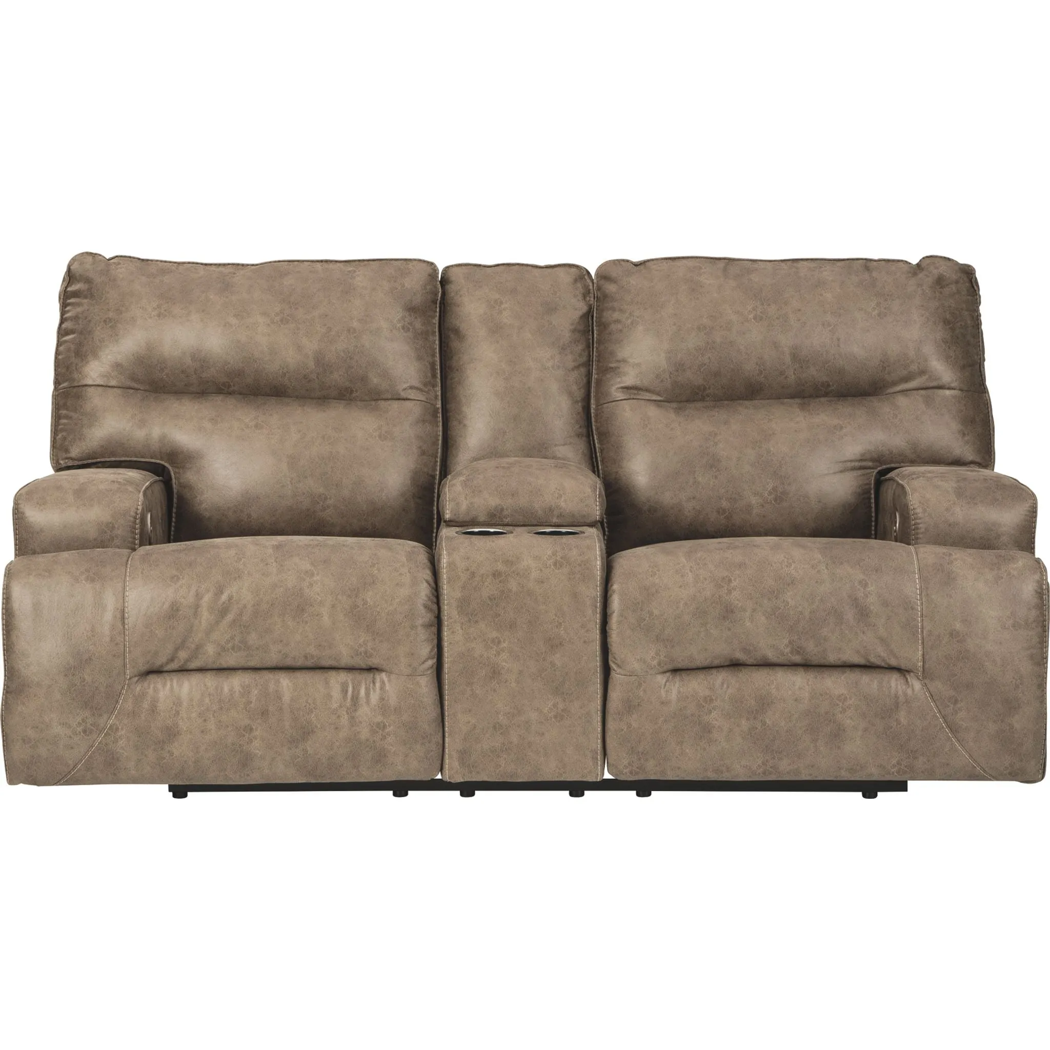 Hazenburg- EXCLUSIVE Reclining Power Loveseat with Console