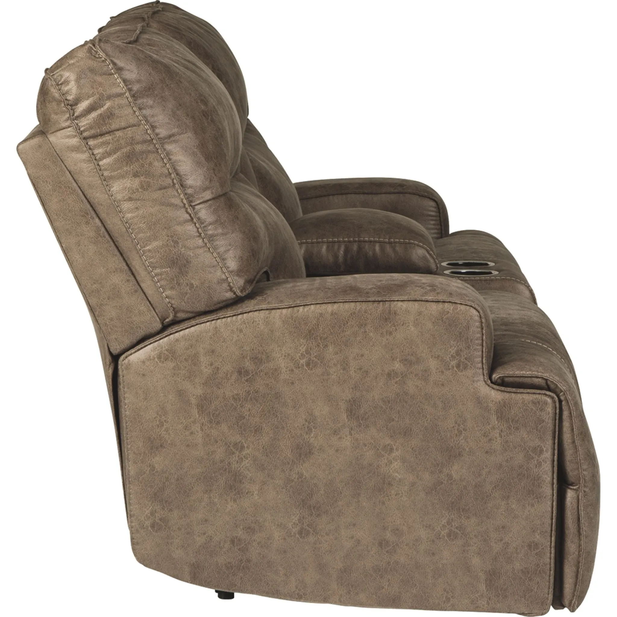 Hazenburg- EXCLUSIVE Reclining Power Loveseat with Console