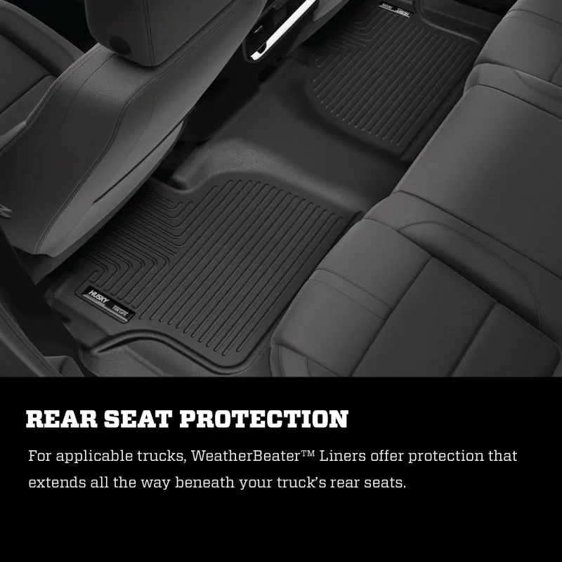Husky Liners WeatherBeater Front / 2nd Row Floor Liner - Black / Textured - Toyota MC Platform 2014-19
