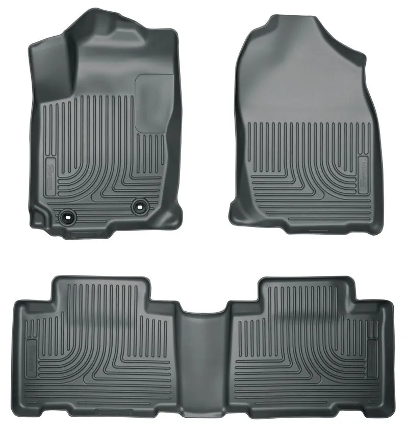 Husky Liners WeatherBeater Front/2nd Row Floor Liner - Black - Honda Accord 2013-16