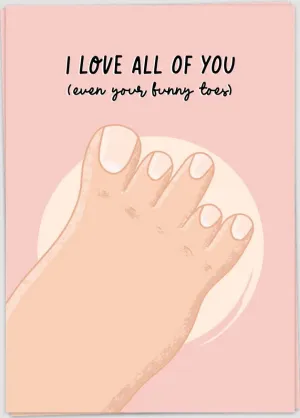 Kaart Blanche Valentine - Love All Of You