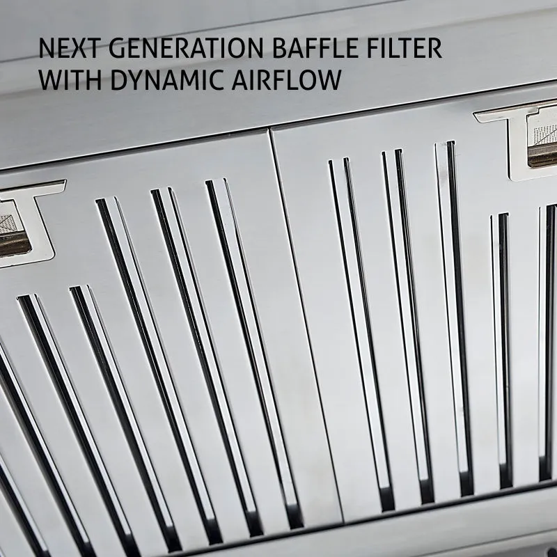 Kitchen Chimney with Touch Sensor, Baffle Filter 60cm 1250 m3/h - Silver (6078 TS)