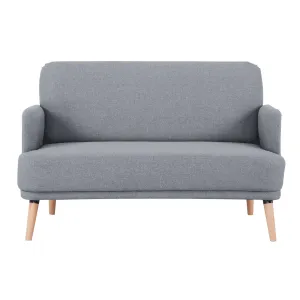 Light Grey Upholstered 2-Seater Sofa, Foam Support, Scandinavian Style