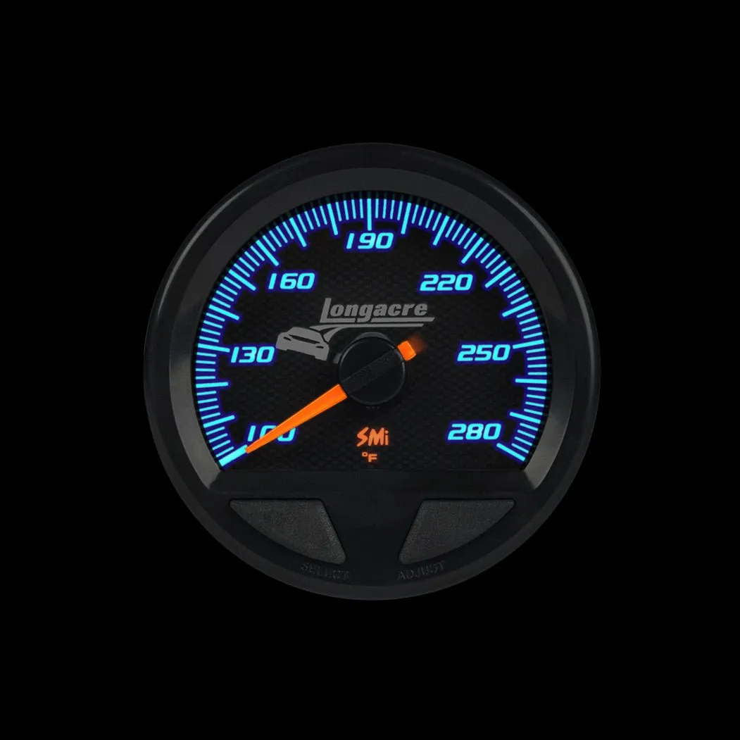 Longacre Elite Waterproof Water / Oil Temp Gauge 100-280