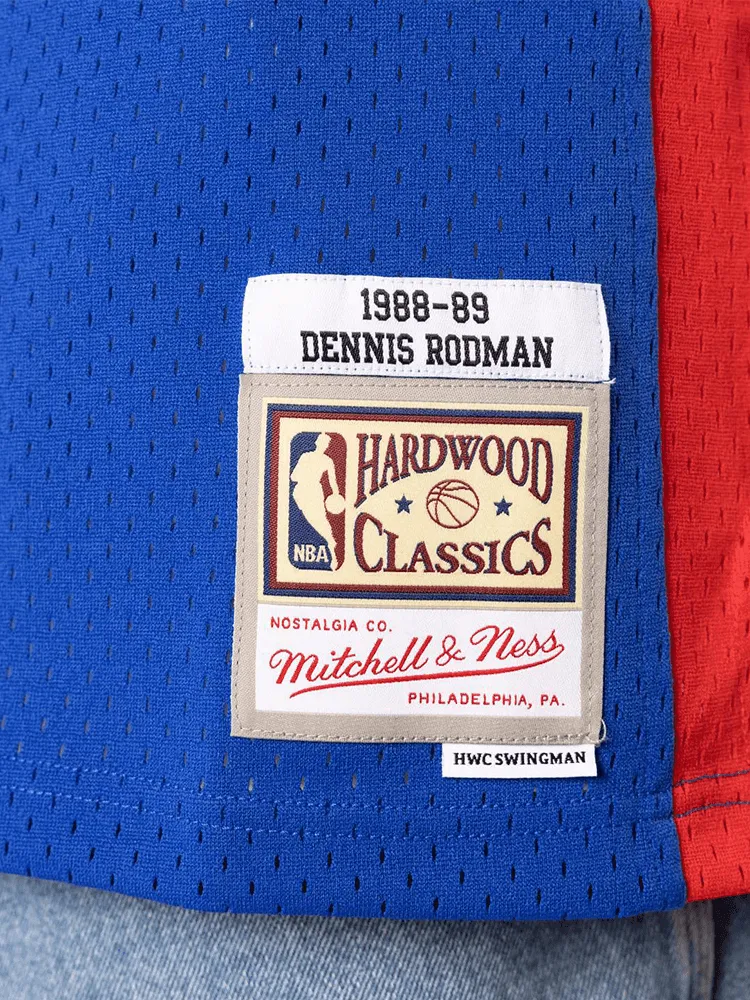 Mitchell & Ness Pistons Rodman 88-89 Swingman Jersey - Royal