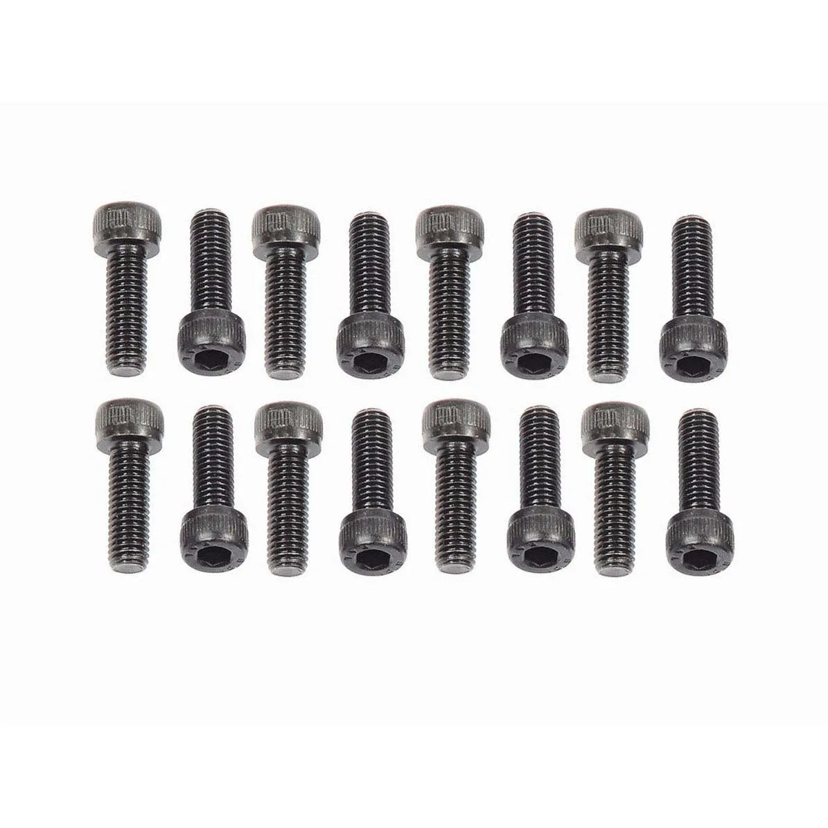 Mr. Gasket Header Bolt - 8 mm x 1.25 Thread - 25 mm Long - Hex Head - Black Oxide - GM LS-Series / Ford Modular / Mopar Gen III Hemi - Set of 16