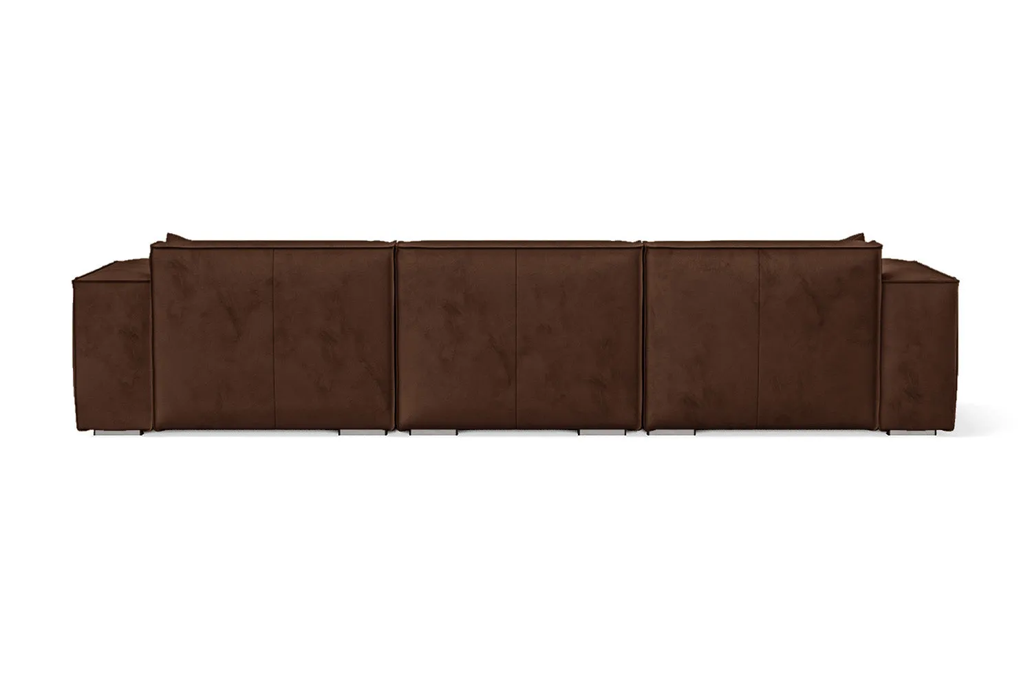 Naples 4 Seater Sofa Coffee Brown Velvet