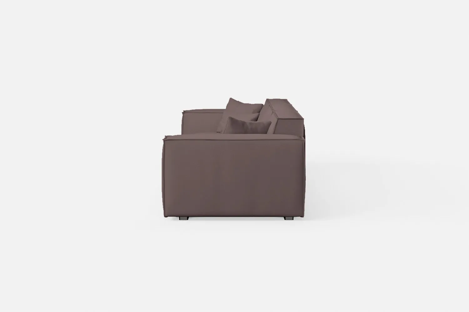Naples 4 Seater Sofa Rose Taupe Leather