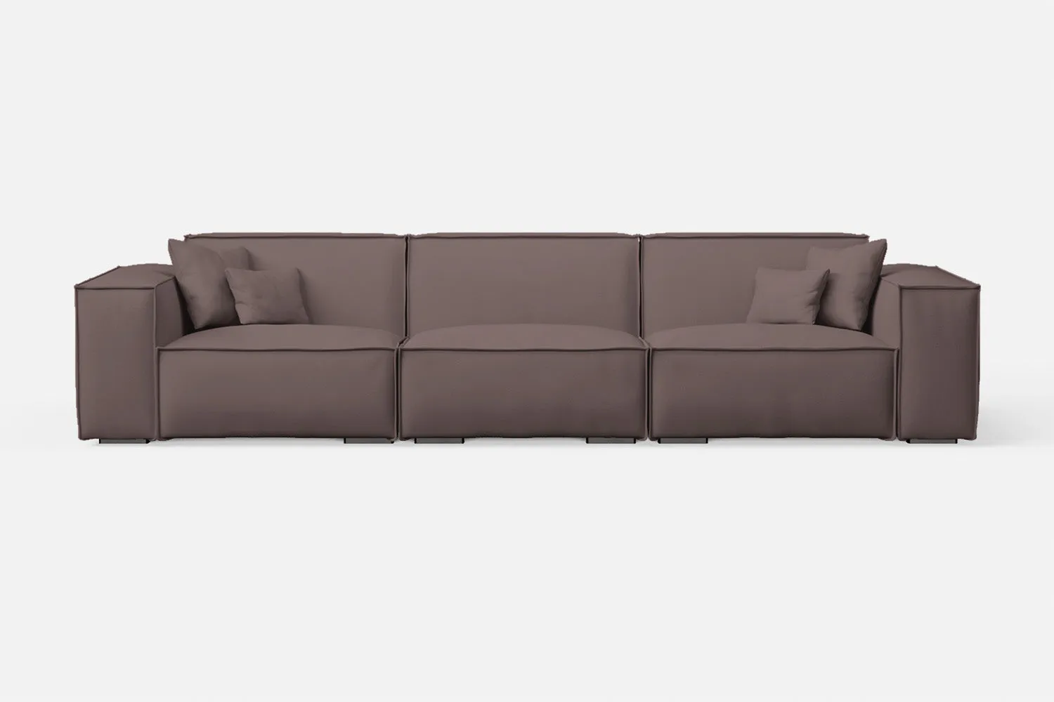 Naples 4 Seater Sofa Rose Taupe Leather
