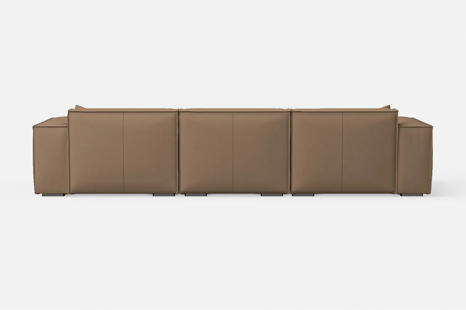 Naples 4 Seater Sofa Stone Leather