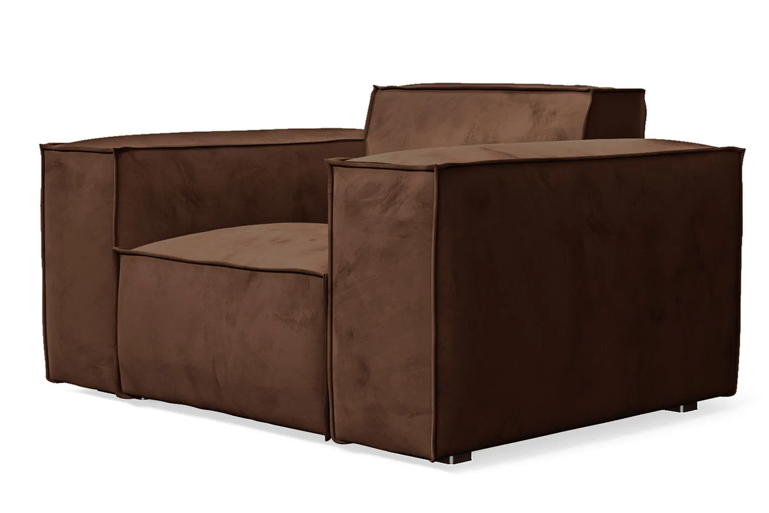 Naples Armchair Coffee Brown Velvet