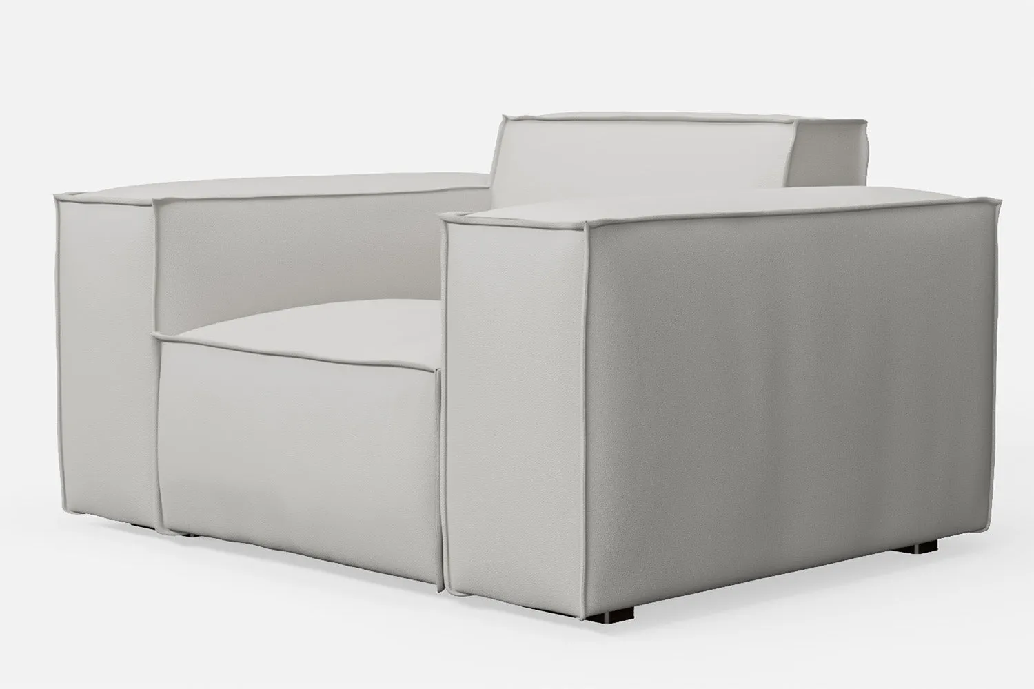 Naples Armchair White Leather